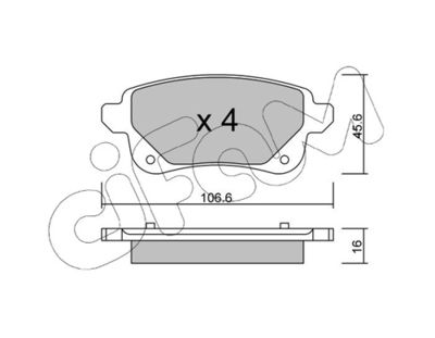 Комплект тормозных колодок, дисковый тормоз 822-1112-0