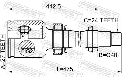 Joint Kit, drive shaft 0111-ACA38RH