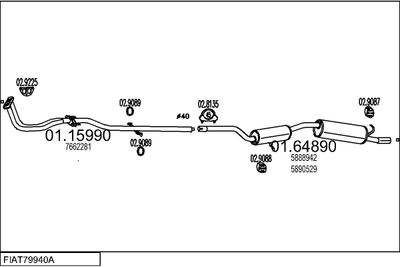SISTEM DE ESAPAMENT MTS FIAT79940A014545