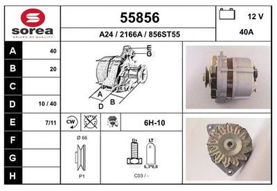 Генератор EAI 55856 для CITROËN LNA