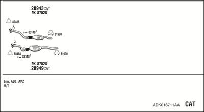 SISTEM DE ESAPAMENT WALKER ADK016711AA