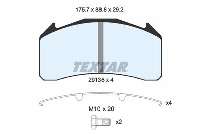 Remblokken set Achter/Voor MERITOR B-DUCO past: VOLVO FL D6B-D6B250 03.00-