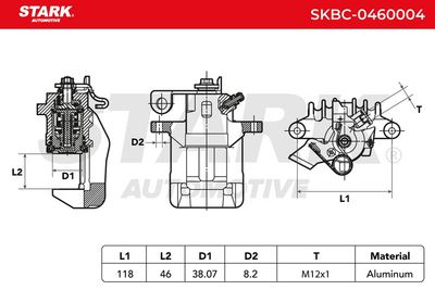 спирачен апарат STARK SKBC-0460004