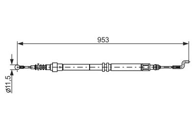 Cable Pull, parking brake 1 987 477 707