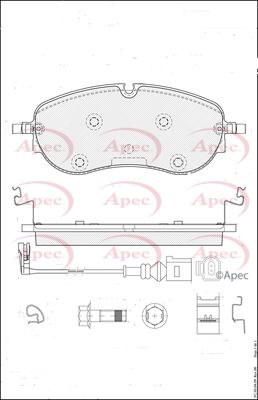 Brake Pad Set APEC PAD2495