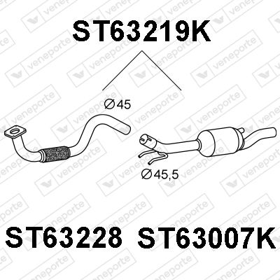 Катализатор VENEPORTE ST63219K для VW CADDY