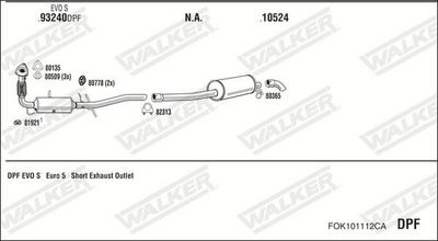 ABGASANLAGE WALKER FOK101112CA