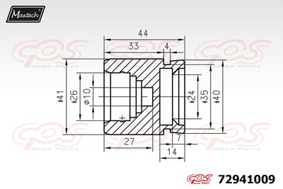 Поршень, корпус скобы тормоза MAXTECH 72941009 для ISUZU TROOPER