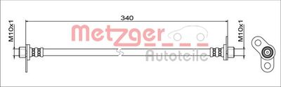 Тормозной шланг METZGER 4111745 для MITSUBISHI ECLIPSE	CROSS