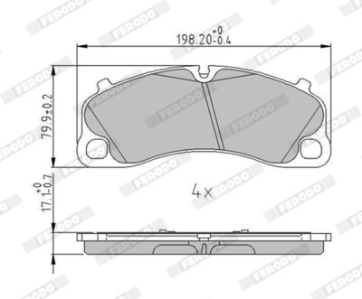 SET PLACUTE FRANA FRANA DISC FERODO FDB5267 2