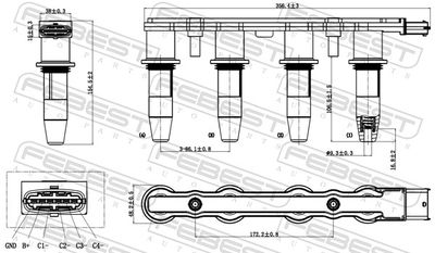 BOBINA APRINDERE FEBEST 18640001 1