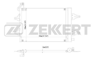 Конденсатор, кондиционер ZEKKERT MK-3114 для VW FOX