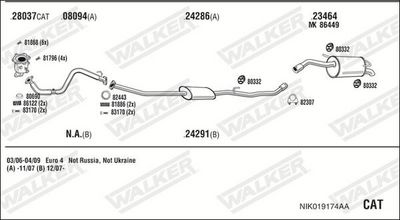 Изпускателна система WALKER NIK019174AA