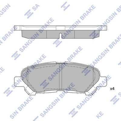 Комплект тормозных колодок, дисковый тормоз Hi-Q SP2136 для TOYOTA HIGHLANDER