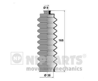Комплект пыльника, рулевое управление NIPPARTS N2844015 для HONDA PRELUDE