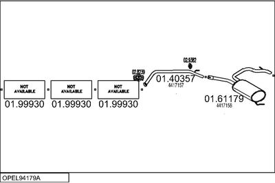 SISTEM DE ESAPAMENT MTS OPEL94179A023499