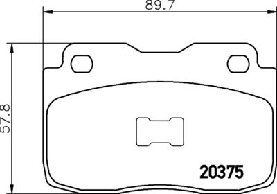 Комплект тормозных колодок, дисковый тормоз TEXTAR 2037501 для FIAT 127