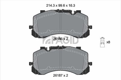 Zestaw klocków hamulcowych, hamulce tarczowe PAGID T2670N