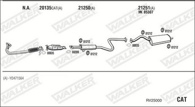 Изпускателна система WALKER RV25000