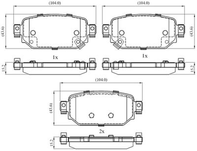 Комплект тормозных колодок, дисковый тормоз NATIONAL NP3022 для MAZDA CX-3
