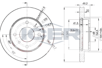 спирачен диск ICER 78BD7101-2