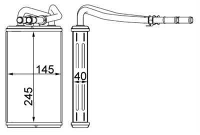 Kachelradiateur, interieurverwarming - AH227000S - MAHLE