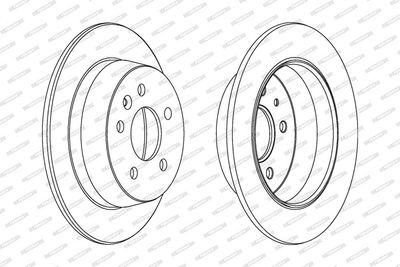 Remschijf set (2 stuks) Achter Links/Rechts past: MERCEDES V (638/2), VITO (W638) 2.0-2.8 02.96-07.03