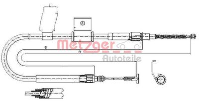 METZGER 631.31 Трос ручного тормоза  для FIAT STRADA (Фиат Страда)