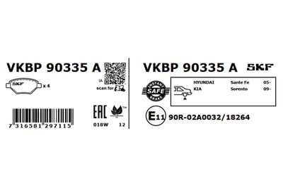 SET PLACUTE FRANA FRANA DISC SKF VKBP90335A 2