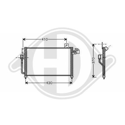 Конденсатор, кондиционер DIEDERICHS DCC1232 для MAZDA PREMACY