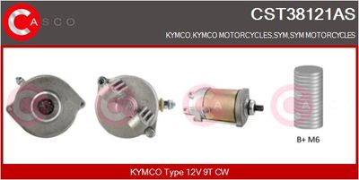 Стартер CASCO CST38121AS для SYM JOYMAX