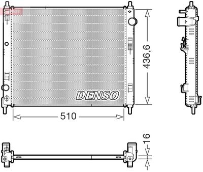 DENSO DRM46078 Радиатор охлаждения двигателя  для NISSAN JUKE (Ниссан Жуkе)