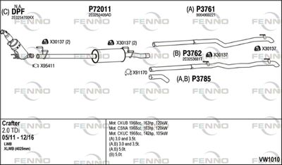 Układ wydechowy FENNO VW1010