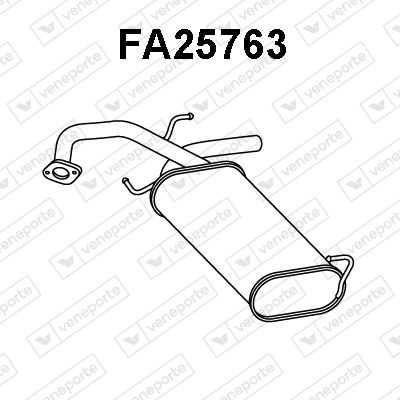 Глушитель выхлопных газов конечный VENEPORTE FA25763 для FIAT SEDICI