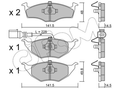 CIFAM 822-345-1 Тормозные колодки и сигнализаторы  для AUDI A2 (8Z0) 1.2 TDI