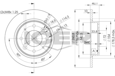 спирачен диск ICER 78BD6251-2