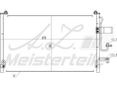 кондензатор, климатизация A.Z. Meisterteile AZMT-45-030-1136