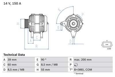 Alternator 0 986 080 410