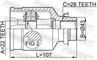 Joint Kit, drive shaft 2211-SPARH