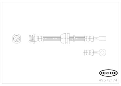 Тормозной шланг CORTECO 49372174 для CHEVROLET SPARK