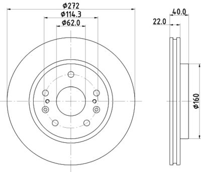 Тормозной диск HELLA 8DD 355 134-651 для SUZUKI SWIFT