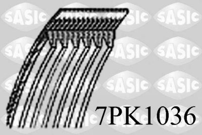 SASIC 7PK1036 Ремень генератора  для DACIA  (Дача Логан)