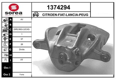 BREMSSATTEL SNRA 1374294