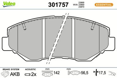 BREMSBELAGSATZ SCHEIBENBREMSE