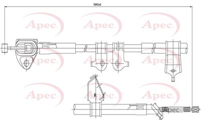 Cable Pull, parking brake APEC CAB1161