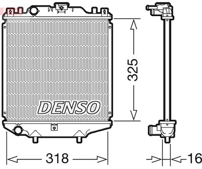 Радиатор, охлаждение двигателя DENSO DRM47029 для DAEWOO TICO