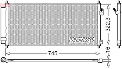 Конденсатор, кондиционер DENSO DCN40026 для HONDA JAZZ
