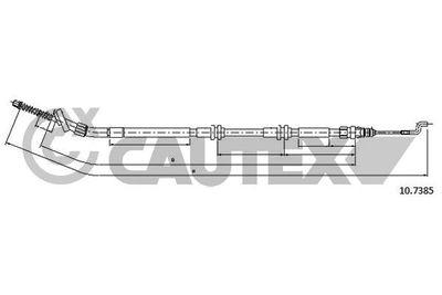 Тросик, cтояночный тормоз CAUTEX 763053 для VW AMAROK
