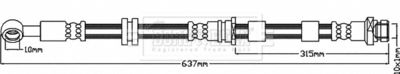 Тормозной шланг BORG & BECK BBH8039 для MITSUBISHI OUTLANDER