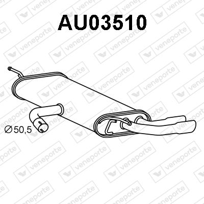 VENEPORTE AU03510 Глушитель выхлопных газов  для AUDI A3 (Ауди А3)